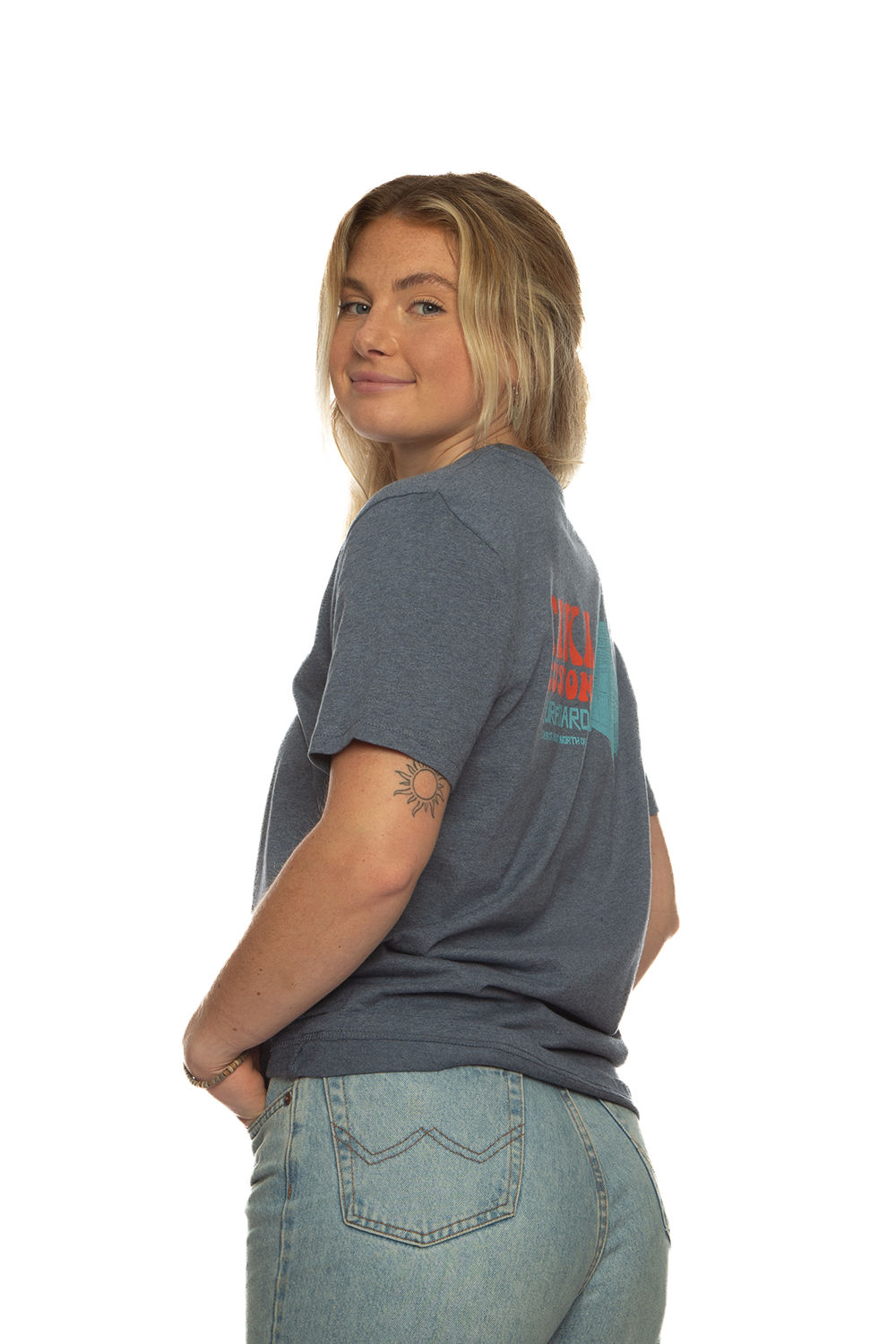 Tiki Car Stack T-Shirt Heather Blue