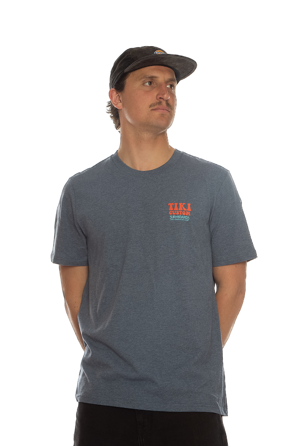 Tiki Car Stack T-Shirt Heather Blue