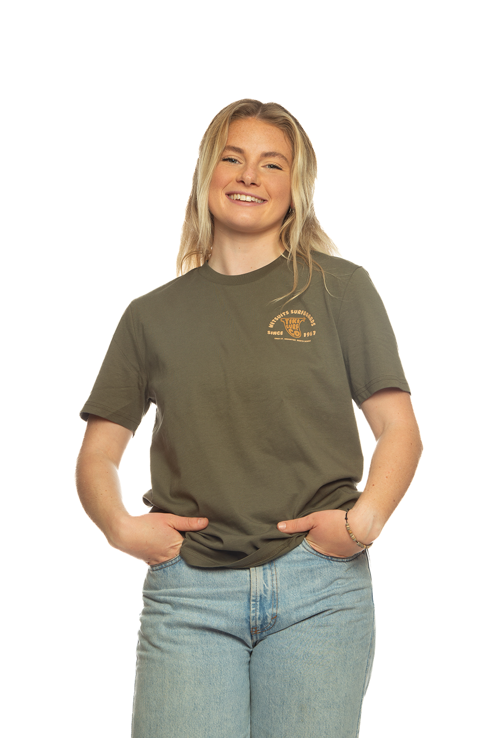 Tiki Fin T-Shirt Khaki