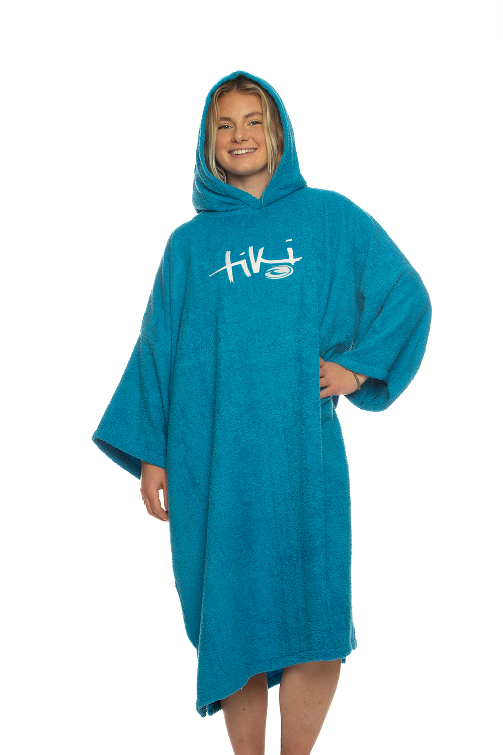 Tiki Adults Hooded Change Robe Blue