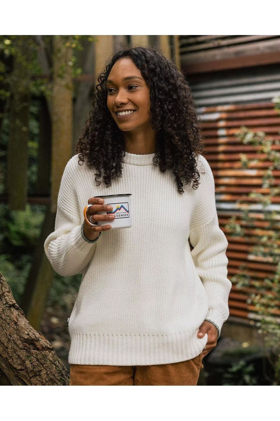 Passenger Gondwana Classic Knitted Jumper Off White