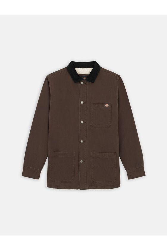 Dickies Duck High Pile Fleece Line Chore Jacket Dark Brown